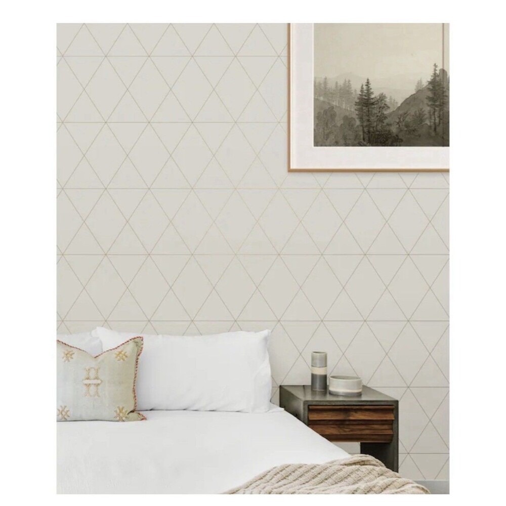NEW 3 Wallpaper Self Adhesive Scott Living NuWallpaper Natural 20.5in X 18ft - Picture 8 of 11